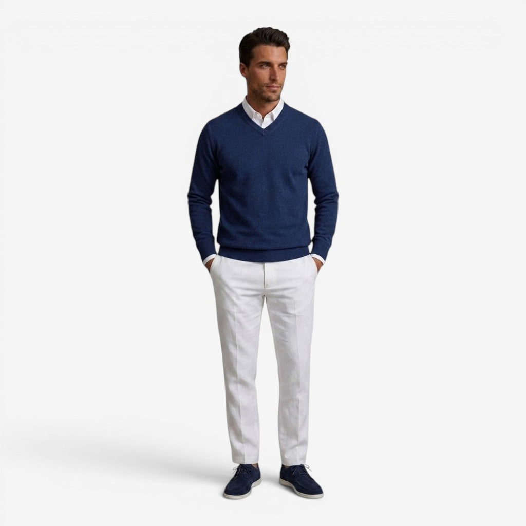 Jorvalore | Men's V-Neck Knit Jumper for Smart Casual Wear