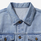 Jorvalore | Men’s Vintage Denim Jacket Slim Fit Classic Lapel