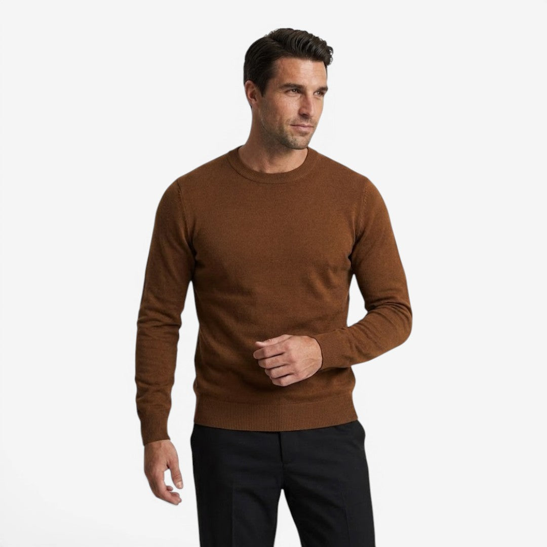 Jorvalore | Men's Warm Crew Neck Knit Jumper for Everyday Comfort