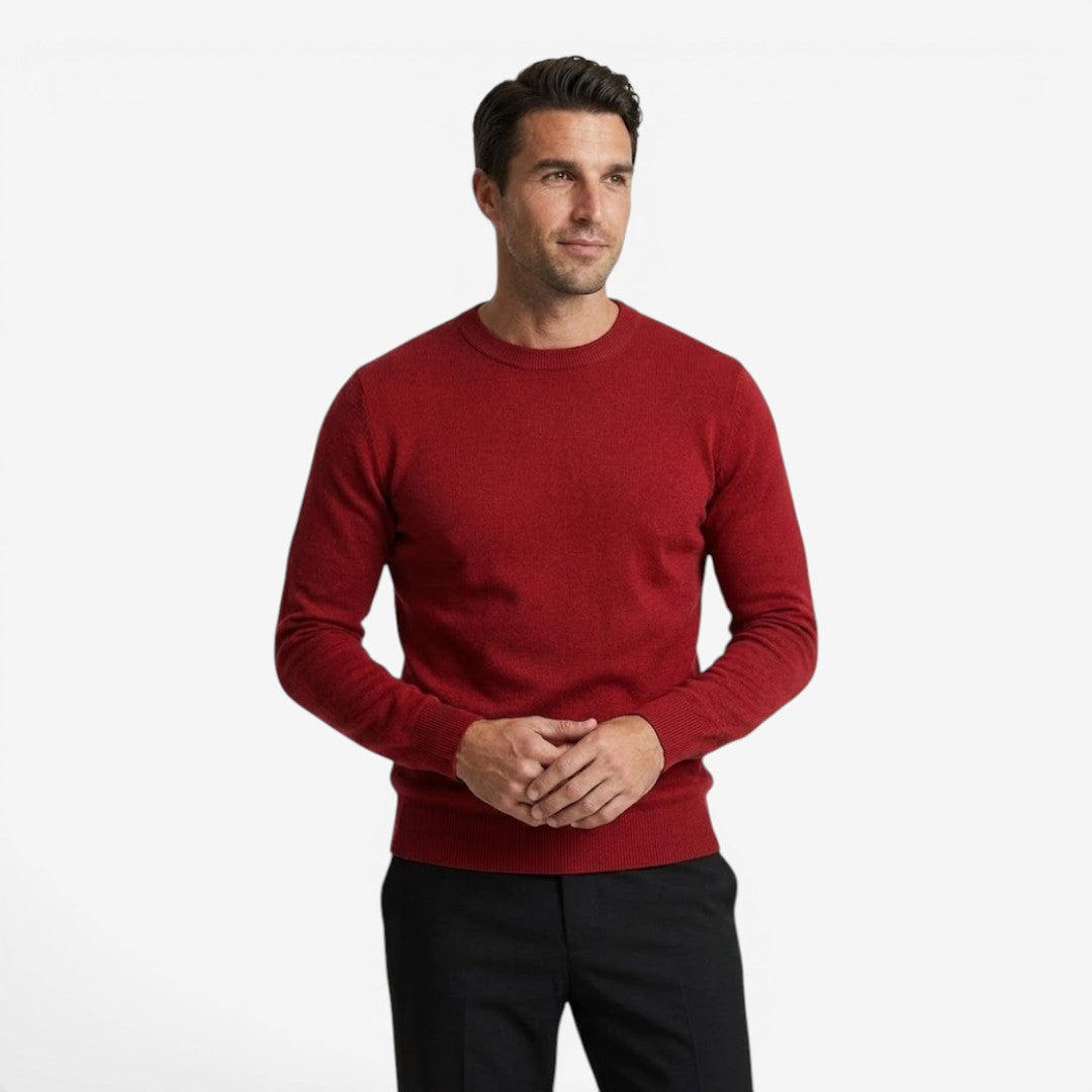 Jorvalore | Men's Warm Crew Neck Knit Sweatshirt for Everyday Comfort