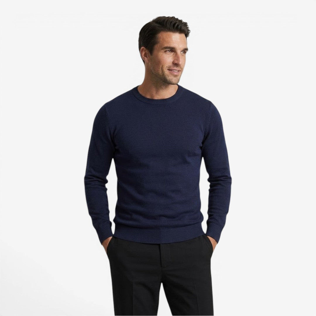 Jorvalore | Men's Warm Crew Neck Knit Sweatshirt for Everyday Comfort