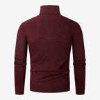 Jorvalore | Men's Warm Quarter Zip Jacquard Jumper Classic Knit