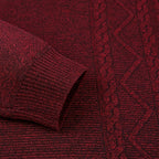 Jorvalore | Men's Warm Quarter Zip Jacquard Jumper Classic Knit