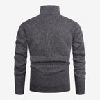 Jorvalore | Men's Warm Quarter Zip Jacquard Jumper Classic Knit