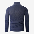 Jorvalore | Men's Warm Quarter Zip Jacquard Jumper Classic Knit