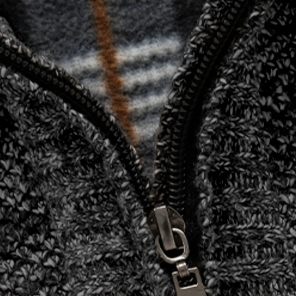 Jorvalore | Men's Warm Quarter Zip Knit Jumper for Fall and Winter