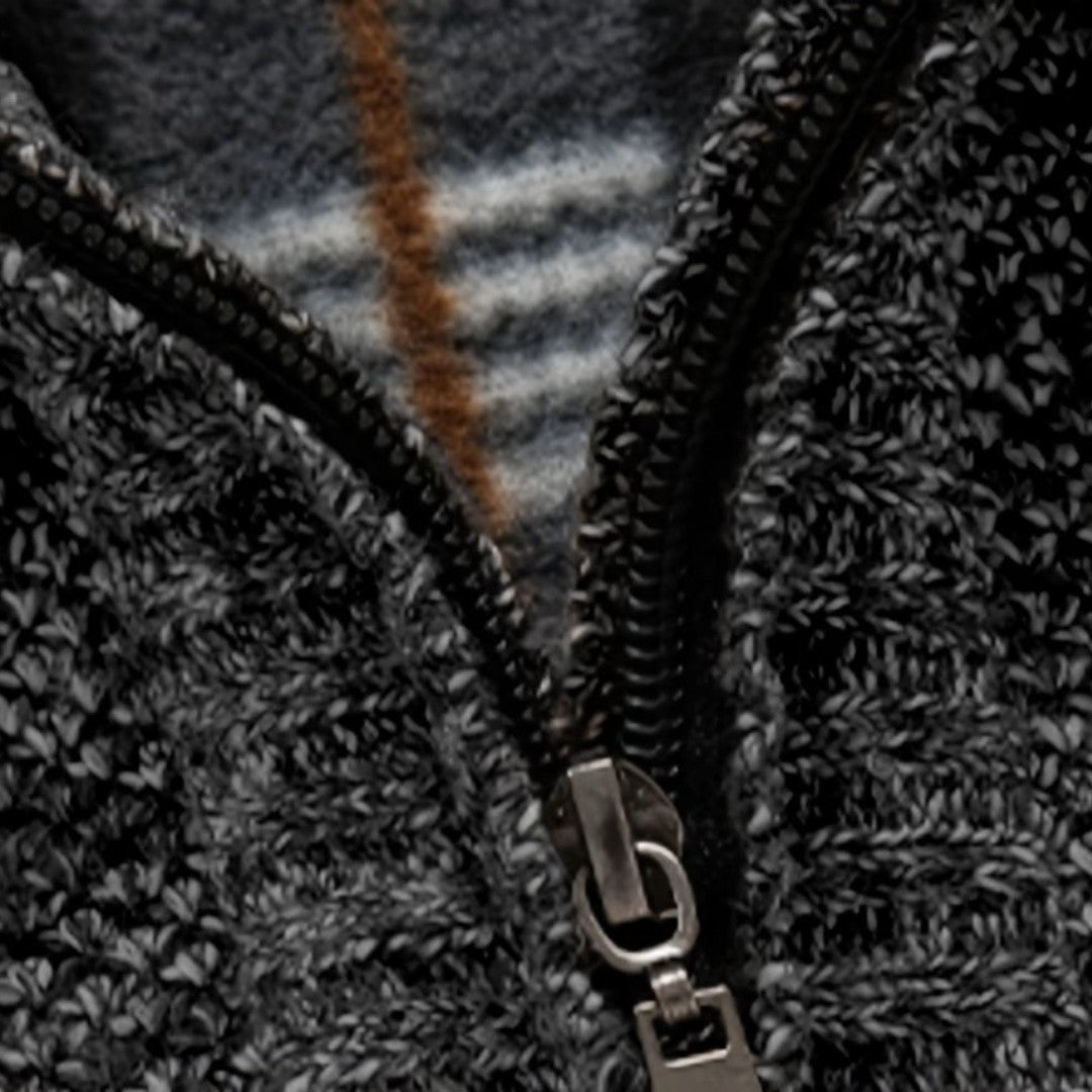 Jorvalore | Men's Warm Quarter Zip Knit Jumper for Fall and Winter