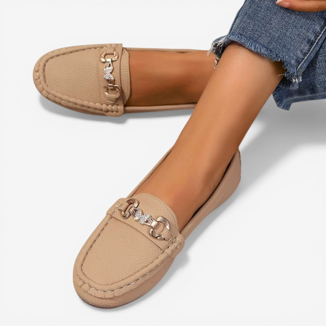 Jorvalore | Women’s Comfortable Leather Loafers Classic Flat Style