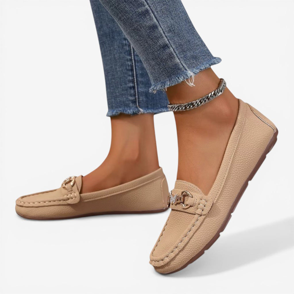 Jorvalore | Women’s Comfortable Leather Loafers Classic Flat Style