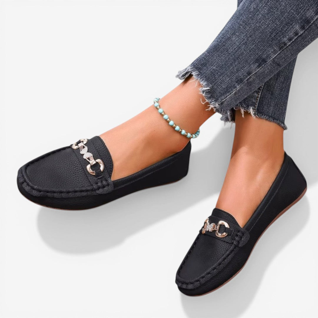 Jorvalore | Women’s Comfortable Leather Loafers Classic Flat Style