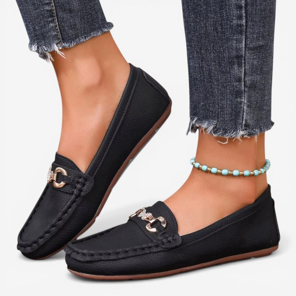 Jorvalore | Women’s Comfortable Leather Loafers Classic Flat Style