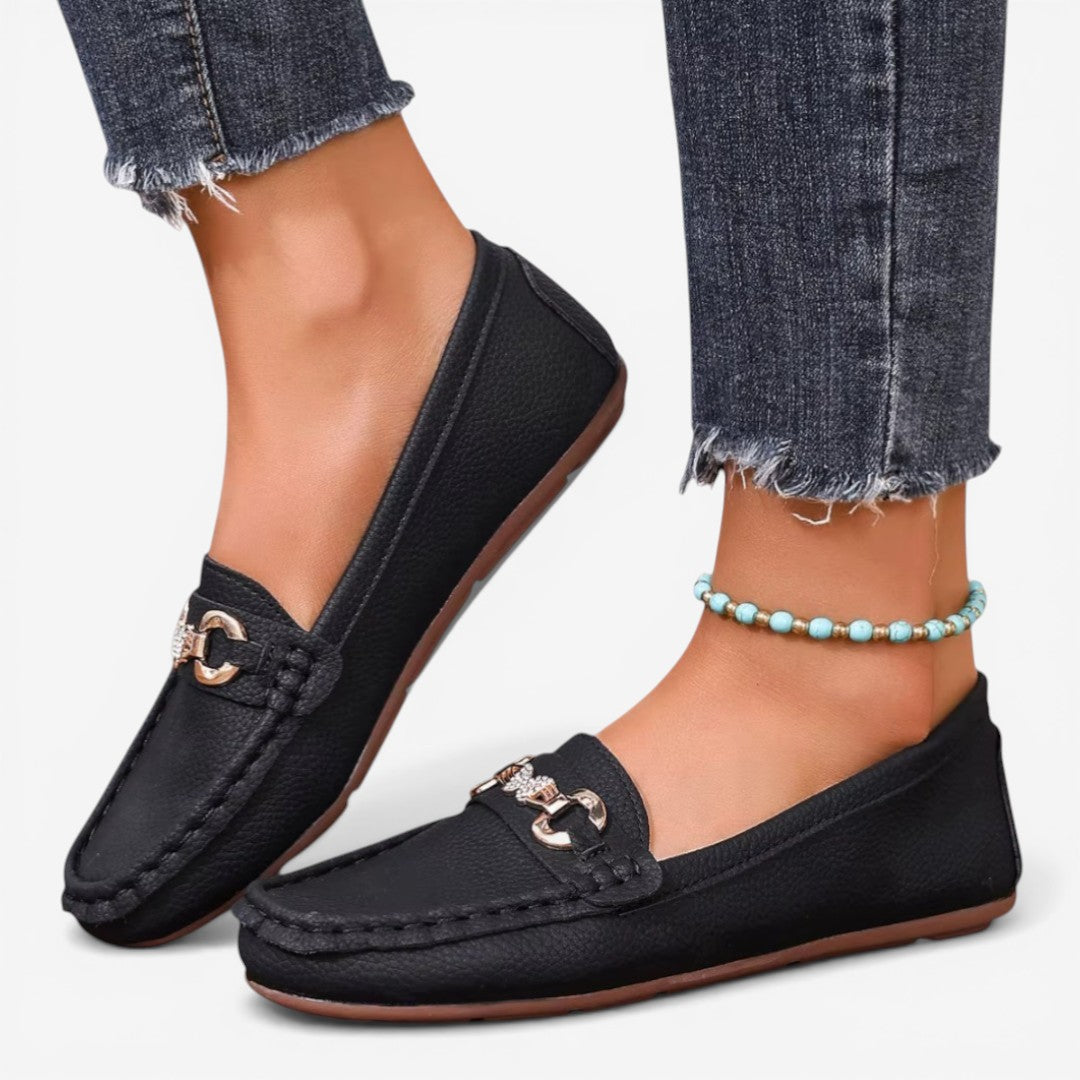 Jorvalore | Women’s Comfortable Leather Loafers Classic Flat Style