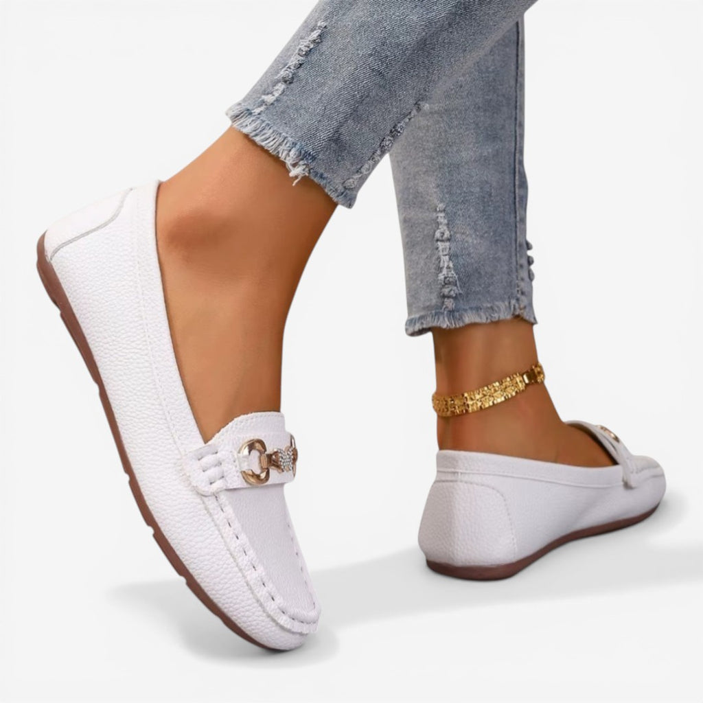 Jorvalore | Women’s Comfortable Leather Loafers Classic Flat Style