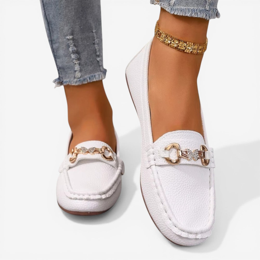 Jorvalore | Women’s Comfortable Leather Loafers Classic Flat Style