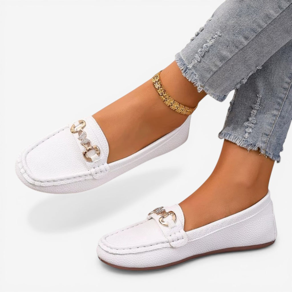 Jorvalore | Women’s Comfortable Leather Loafers Classic Flat Style