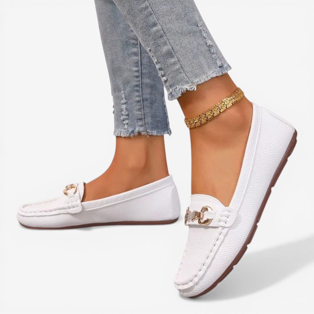 Jorvalore | Women’s Comfortable Leather Loafers Classic Flat Style