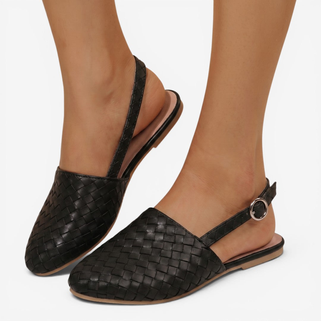 Jorvalore | Women's Comfortable Pointed Toe Sandals with Buckle Strap