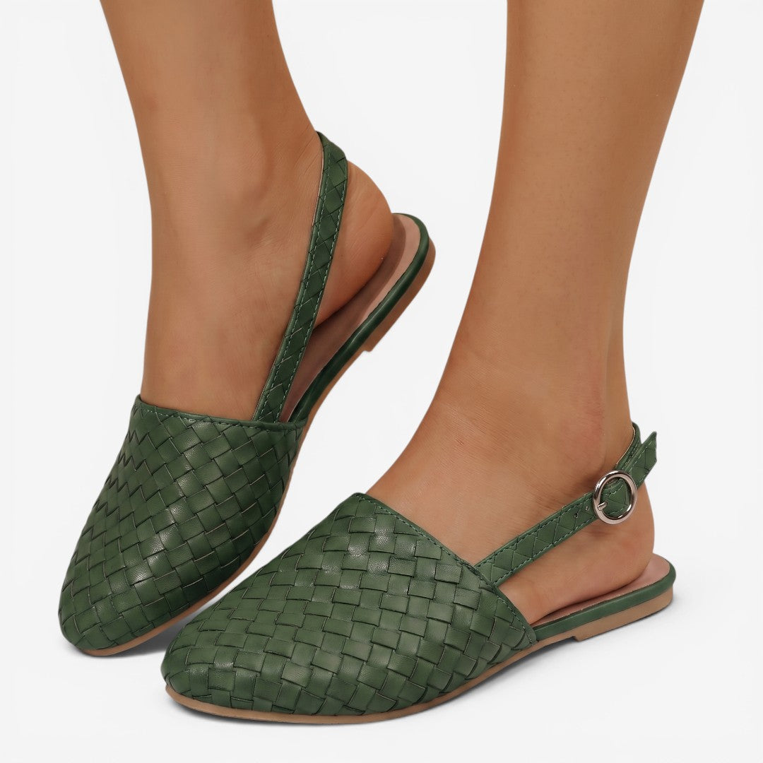 Jorvalore | Women's Comfortable Pointed Toe Sandals with Buckle Strap