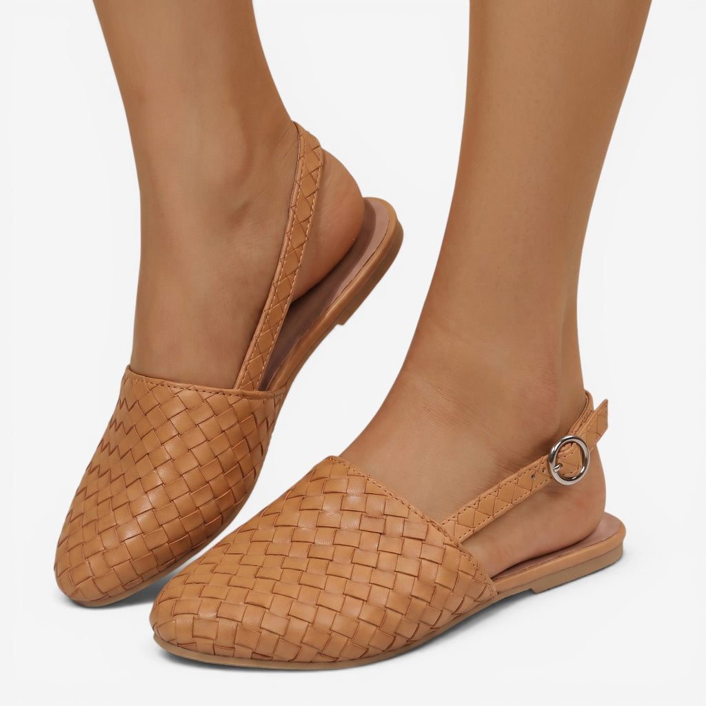 Jorvalore | Women's Comfortable Pointed Toe Sandals with Buckle Strap