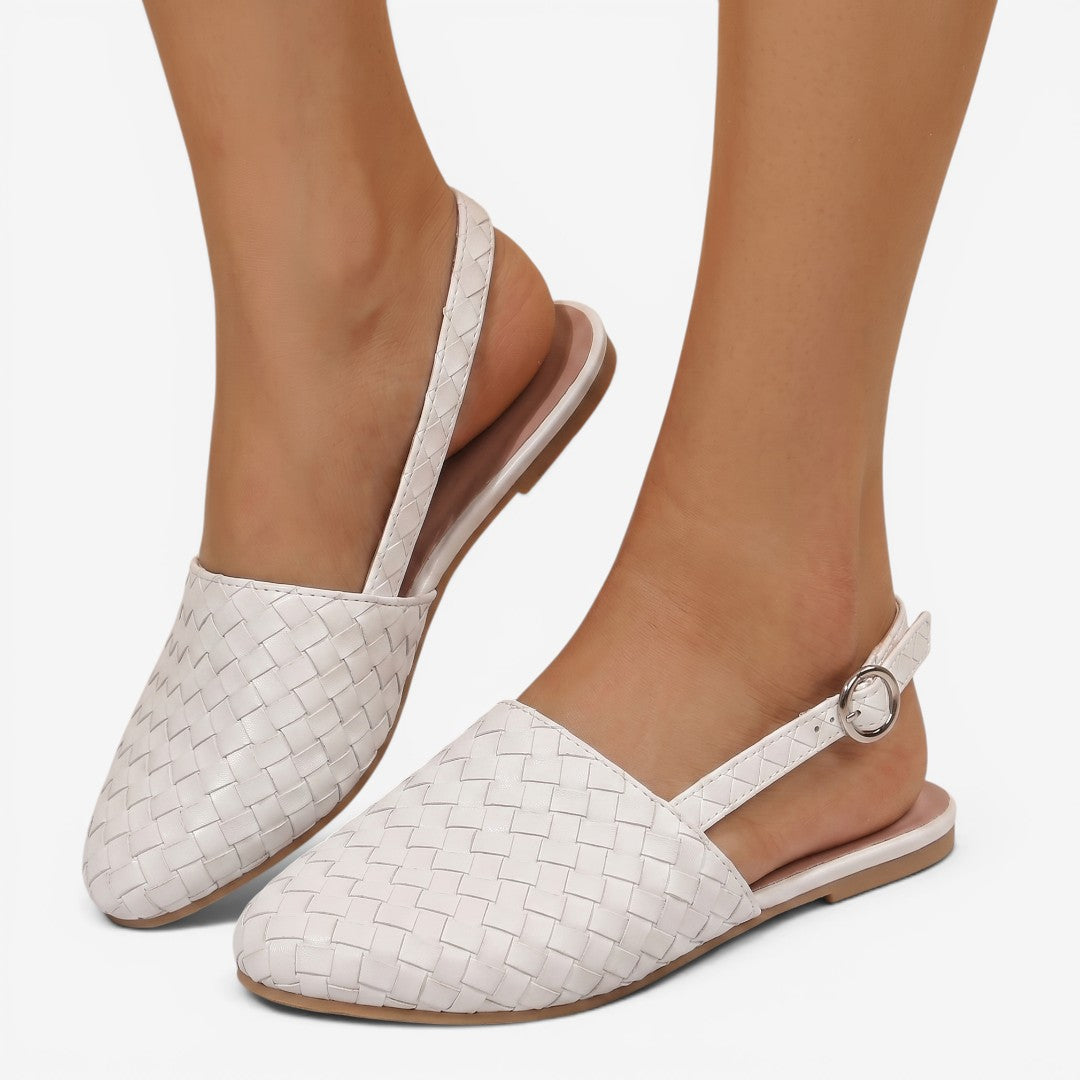 Jorvalore | Women's Comfortable Pointed Toe Sandals with Buckle Strap