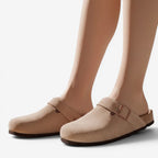 Jorvalore | Women's Comfortable Suede Clogs Adjustable Buckle Sandals