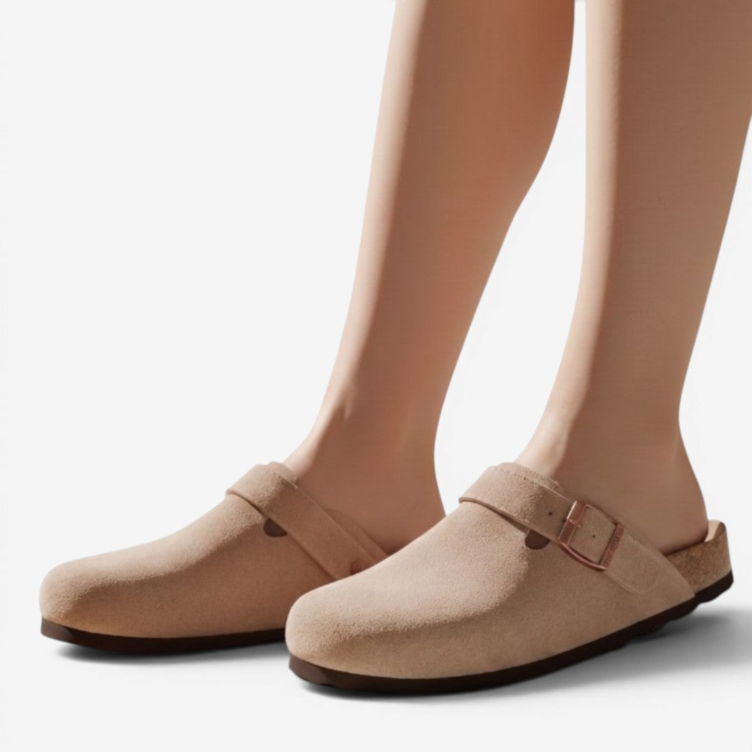 Jorvalore | Women's Comfortable Suede Clogs Adjustable Buckle Sandals
