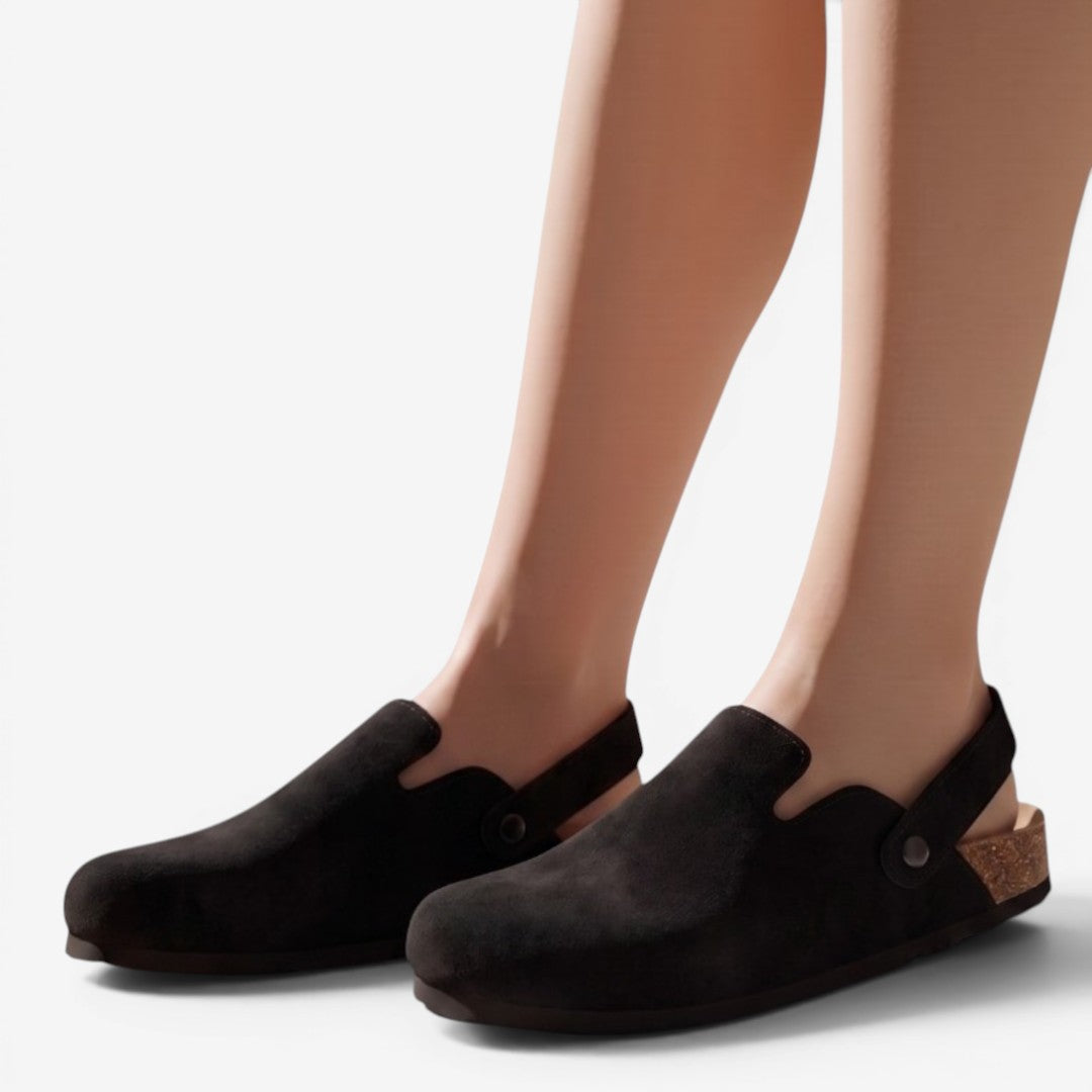 Jorvalore | Women's Comfortable Suede Clogs Adjustable Buckle Sandals