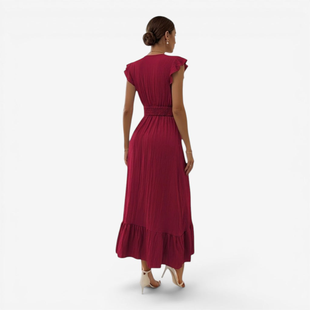 Jorvalore | Women’s Elegant Cap Sleeve Maxi Dress for Summer Events