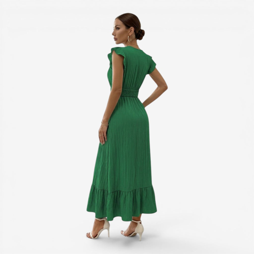 Jorvalore | Women’s Elegant Cap Sleeve Maxi Dress for Summer Events