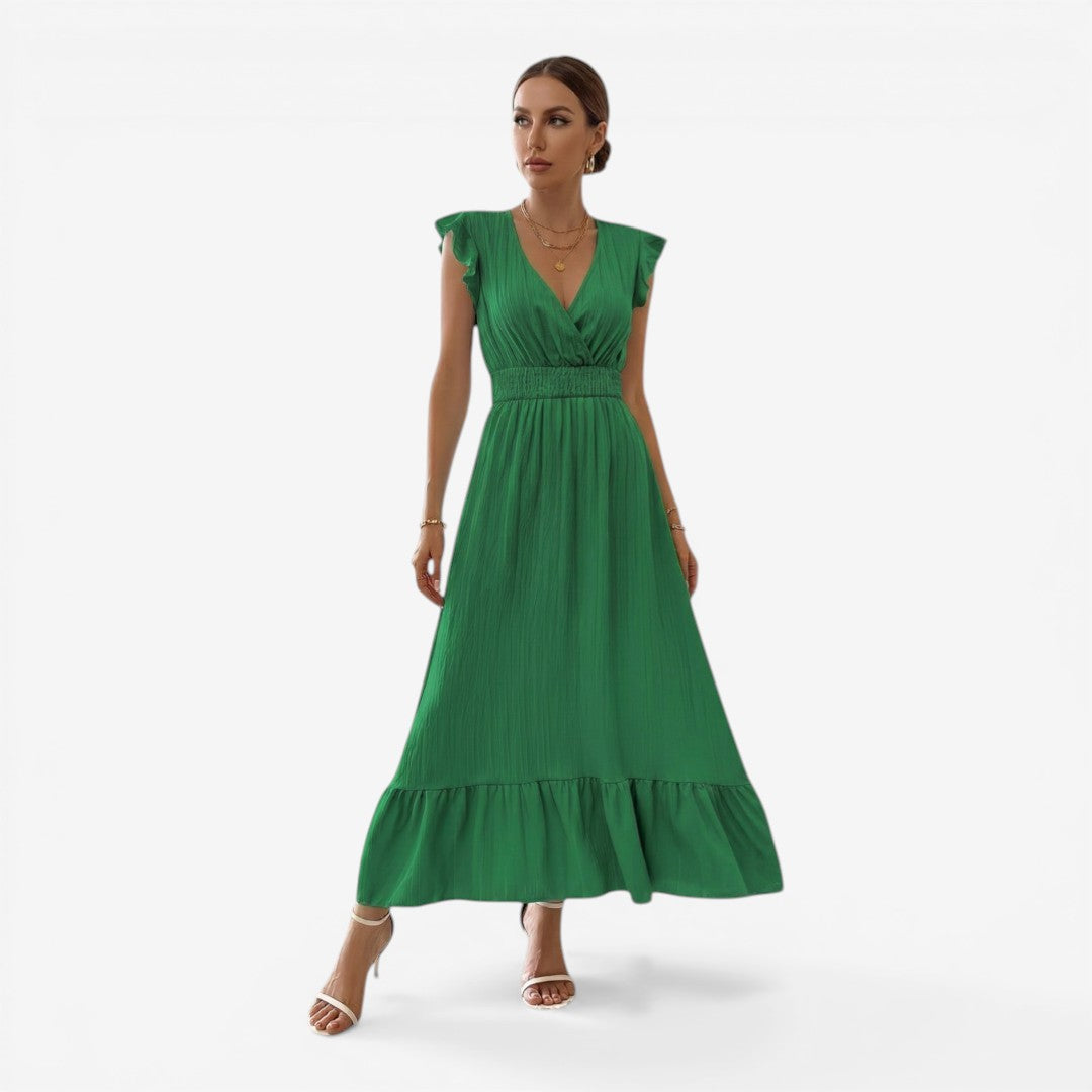 Jorvalore | Women’s Elegant Cap Sleeve Maxi Dress for Summer Events