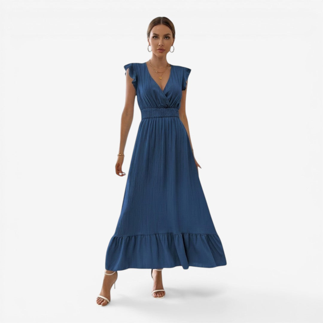 Jorvalore | Women’s Elegant Cap Sleeve Maxi Dress for Summer Events