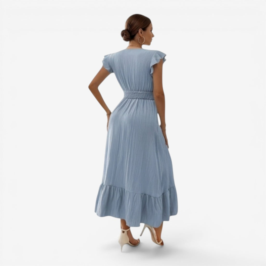 Jorvalore | Women’s Elegant Cap Sleeve Maxi Dress for Summer Events