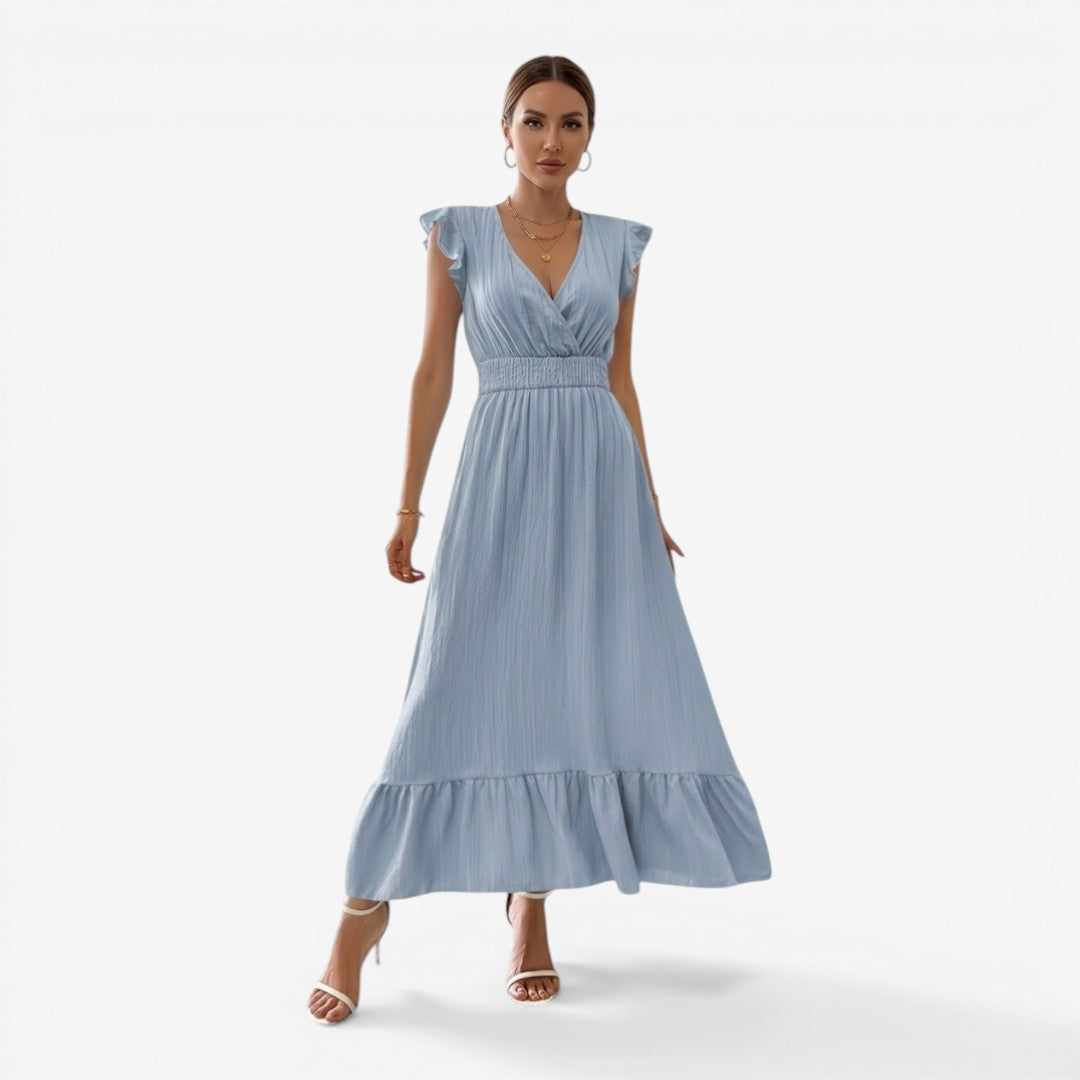 Jorvalore | Women’s Elegant Cap Sleeve Maxi Dress for Summer Events