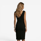 Jorvalore | Women's Elegant Summer Midi Dress with V-Neck and Side Slit