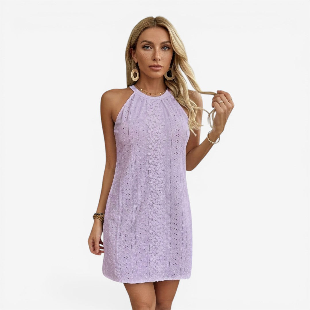 Jorvalore | Women’s Floral Halter Mini Dress for Summer Events