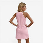 Jorvalore | Women’s Floral Halter Mini Dress for Summer Events