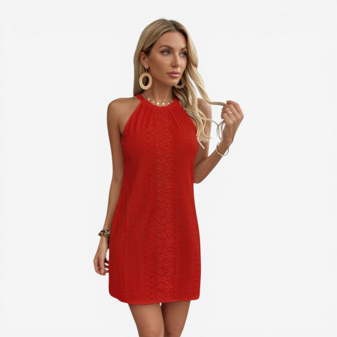 Jorvalore | Women’s Floral Halter Mini Dress for Summer Events