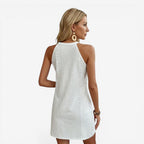 Jorvalore | Women’s Floral Halter Mini Dress for Summer Events