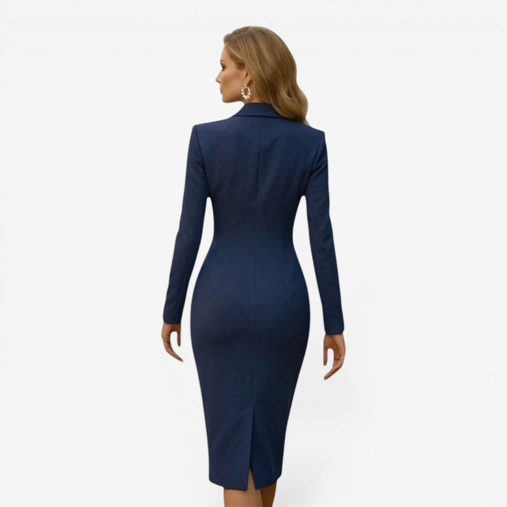 Jorvalore | Women’s Formal Midi Jacket Dress Slim Fit