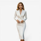 Jorvalore | Women’s Formal Midi Jacket Dress Slim Fit