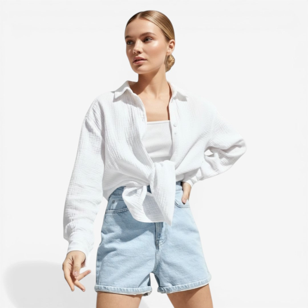 Jorvalore | Women’s Lightweight Cotton Blouse for Summer Comfort