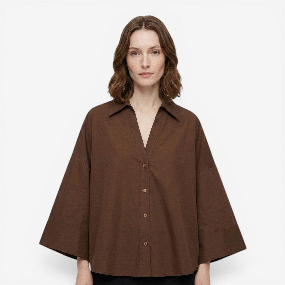 Jorvalore | Women’s Lightweight Cotton Blouse for Work and Travel
