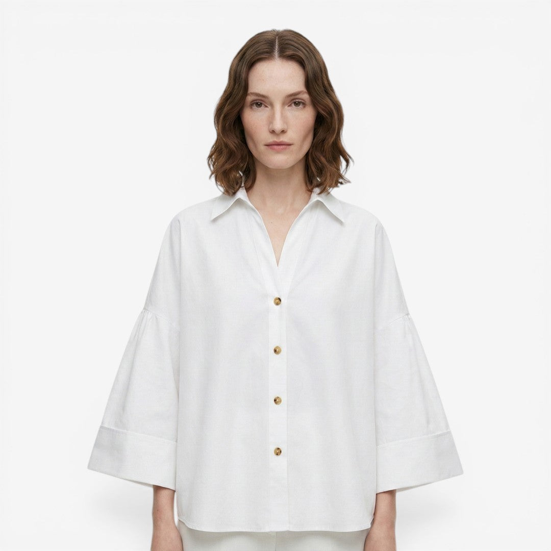 Jorvalore | Women’s Lightweight Cotton Blouse for Work and Travel