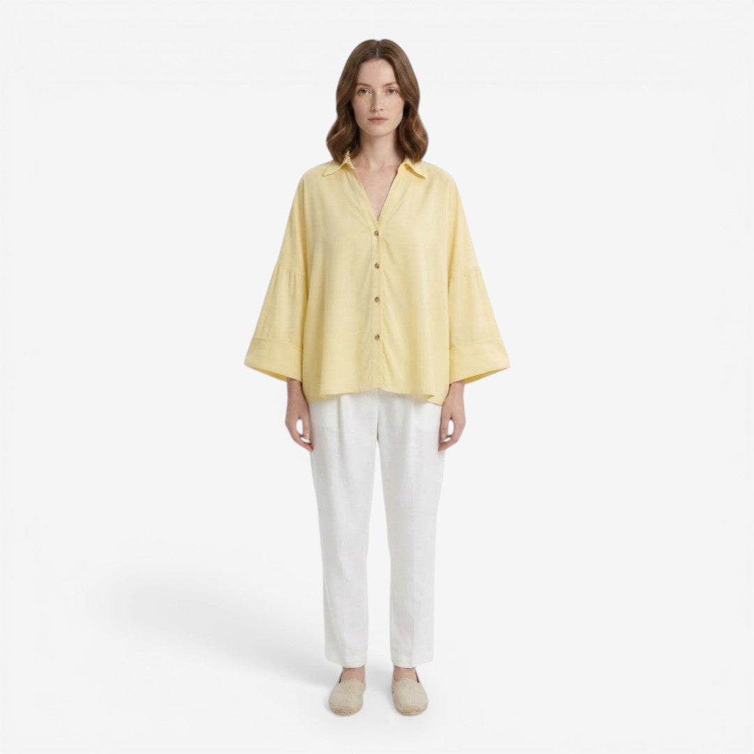 Jorvalore | Women’s Lightweight Cotton Blouse for Work and Travel