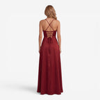 Jorvalore | Women's Maxi Dress Elegant Draped Side Slit Summer Dress