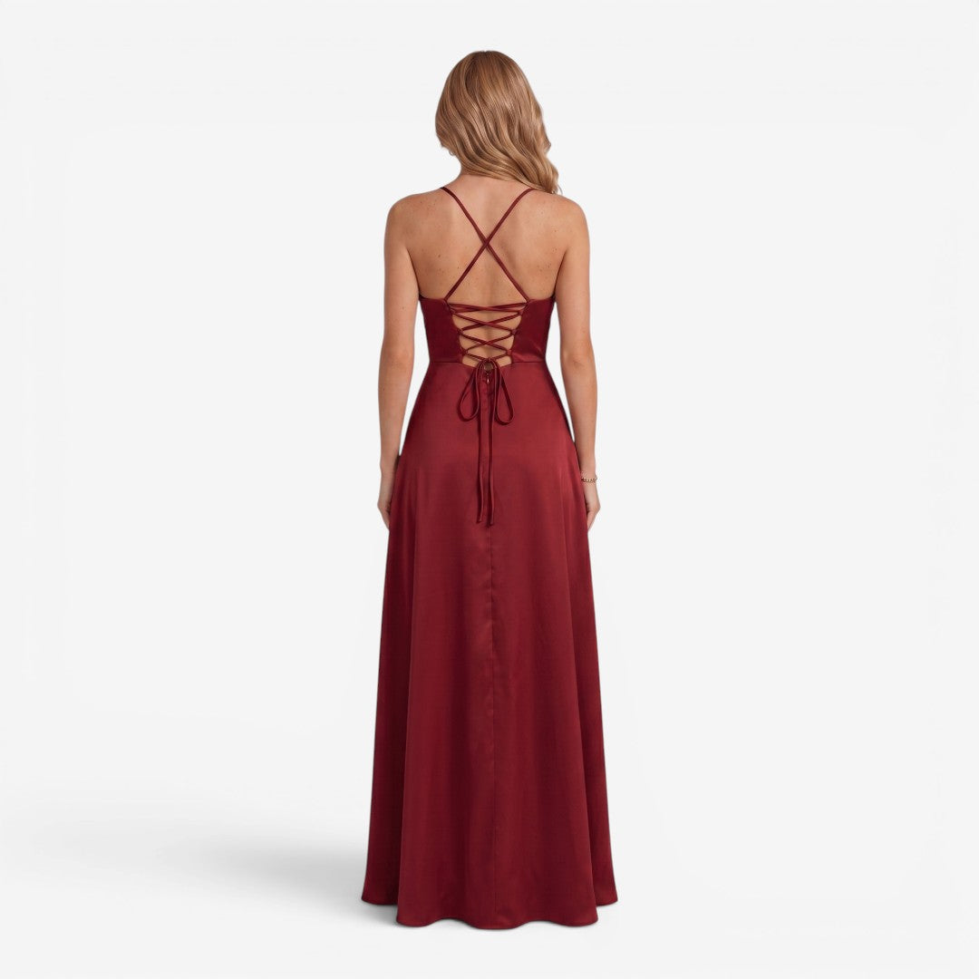 Jorvalore | Women's Maxi Dress Elegant Draped Side Slit Summer Dress