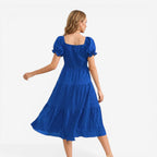 Jorvalore | Women’s Modest Puff Sleeve Maxi Dress Lightweight Summer