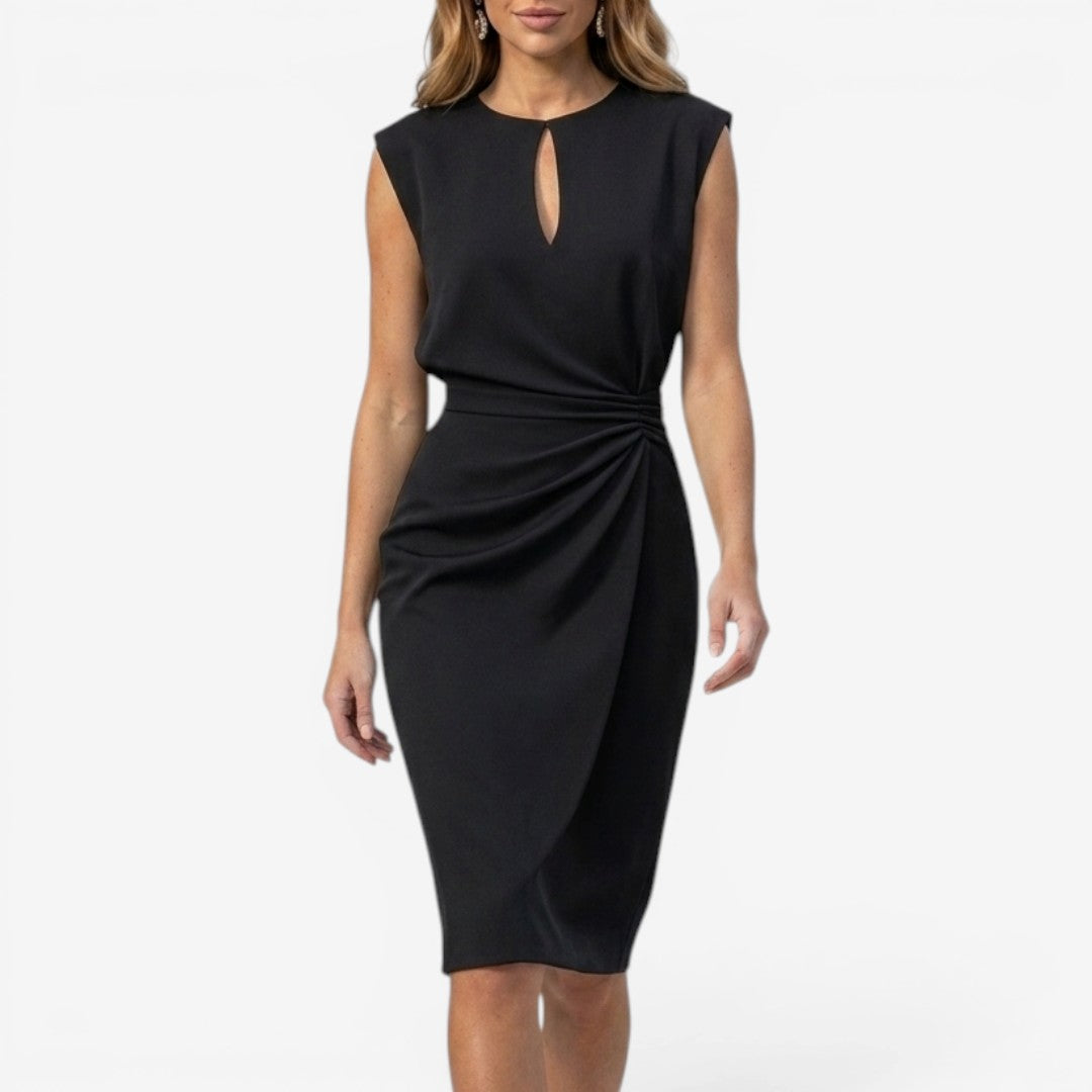 Jorvalore | Women's Summer Midi Cocktail Dress with Ruched Waist